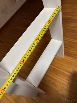 Vysoká postel masiv buk bílá 200x90 - 11