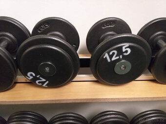 Profi pevné jednoruční činky 2,5-100kg NOVÉ - 11