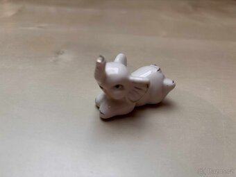 sošky zvířátek - sloni, labuť, kočka (různé materiály) - 11