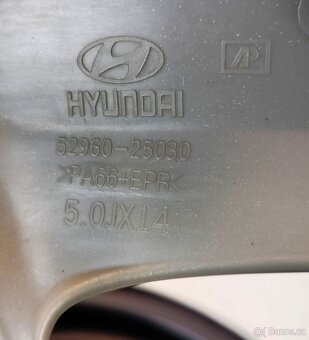 Ocelové disky na Hyundai 14" 5Jx14 ET46 + poklice Hyundai - 11