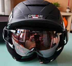 Lyžařský set Casco helma SP 5.2 black+brýle FX70L Vautron - 11