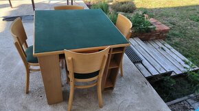 Karetní / Mariášový set - stůl + 4 židle TON - 11