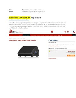 Prodám nové aktivní odposlechy TURBOSOUND TFX122M-A - 11