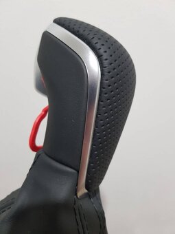 Kožená radici páka AUDI A6 A7 perforovaná / hladká koža - 11