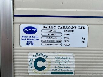 Prodám obytný přívěs Bailey Ranger 550/6 (2006) – 6 lůžek - 11