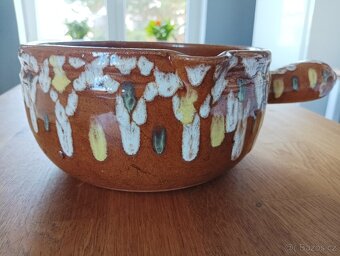 KAMENINOVÝ ABSTRAKTNĚ MALOVANÝ HRNEC GRÉS & POTIERS DIGOIN - 11