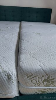 Manželská prodlouzena čalouněná postel - 11