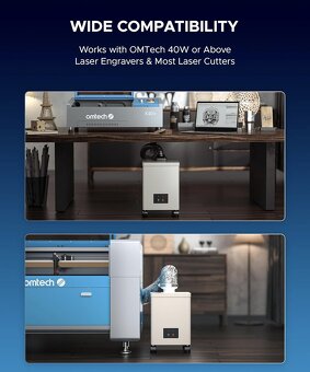 Odsávání CO2 laser OMTech - 11