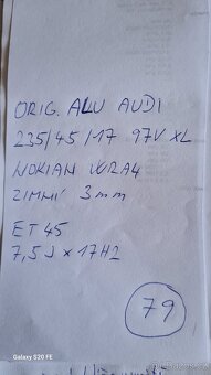 AUDI ORIG ALU 235/45/17 97V XL  - ET-45, ZIMNÍ - Č- 79 - 11