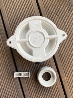 Retro porcelánové svietidlá DDR bublinkové & kryštál. - 11