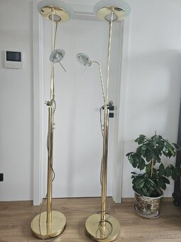 Interiérová sloupová lampa zlatá - 11