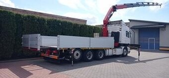 Scania R 580 V8 - 8x4 – Valník + HR-HMF 3220 K7 – EURO 6 - 11