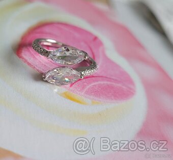 Nový dámský stříbrný prstýnek prsten 925 otevřený - 11