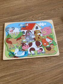 Dětské hračky, puzzle, dřevěné, stavebnice, vláček - 11