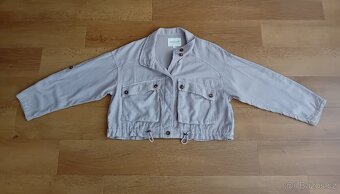 Review dámská lehká cropped bunda vel. Uni bavlna len - 11
