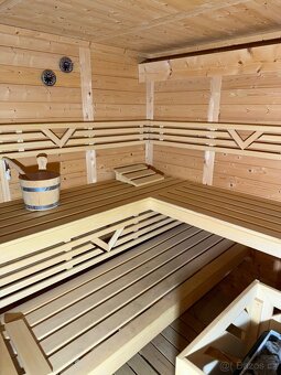 Finská sauna masiv 38mm rozměr 200x200x205v - 11