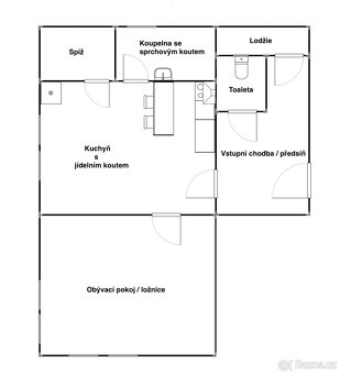 Dlouhodobý pronájem prostorného 1+1, 65 m2, zahrádka, cihla - 11