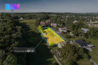 Prodej stavebního pozemku 1367m², projekt RD se stavebním po - 11