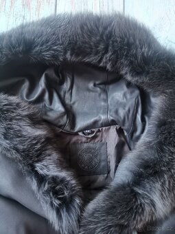 Kara nová kožená bunda sako s kožešinou - 11