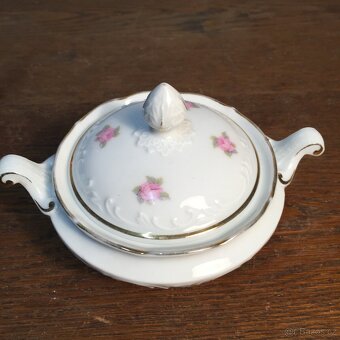 Konvice a cukřenka s kvítky Schlaggenvald Slavkov 1918 - 11