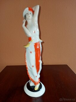 Rarita Porcelánová Tanečnice z.n. ROSENTHAL- ART-DECO 22cm T - 11