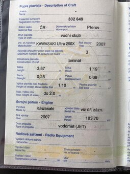 Vodní skútr - JET SKI KAWASAKI ULTRA 250X - 11
