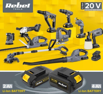 Kompresor AKU REBEL TOOLS RB-1060 s baterií - 11