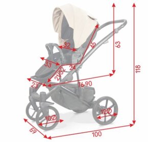 MiluKids Lluvia multifunkční kočárek 2v1 dvojkombinace - 11