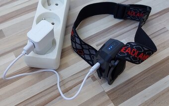 Čelová svítilna COB-LED+červené světlo,ultralehká,vodotěsná. - 11