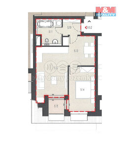 Pronájem bytu 2+kk, 54 m², České Budějovice, ul. Riegrova - 11