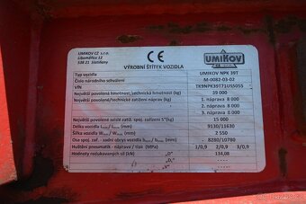 Umikov NPK 39T - návěs pro přepravu dřeva - 11