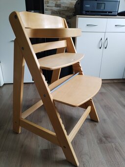 Celodřevěná polohovatelná jídelní židle pro dítě - 11