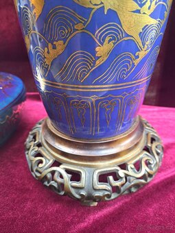 Petrolejová lampa - modrá - 11