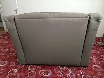 Kožená sedací souprava DUBAJ LUX 3+2 (tmavší šedá) - 11
