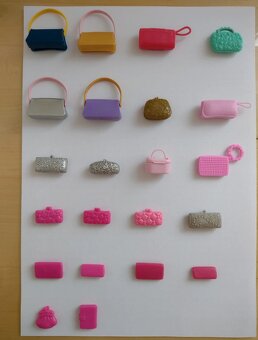 Kabelky, psaníčka, peněženka, diář pro panenky - 11