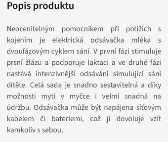 Odsávačka mléka Medela - 11