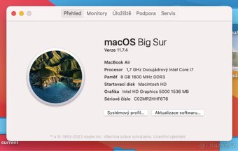 MacBook Air 13” – Intel i7, 8 GB RAM, moc dobrý stav - 11