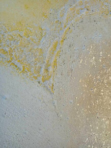 Ručně malovaný obraz Srdce, akrylové barvy, zlatá - 11