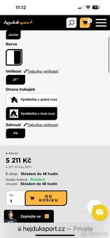 Brankárska hokejka CCM Eflex JR 23” - 11
