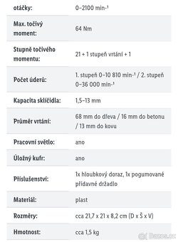 Aku příklep vrtačka i šroubovák peformance - 11