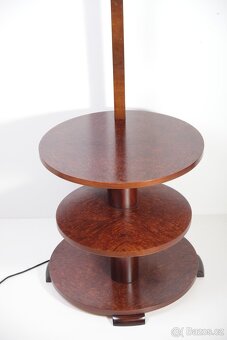 Art Deco Podlahová Lampa Kořenice Ořech - 11