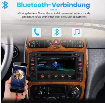 7" autorádio HD / DVD / CD / BT / GPS pro Mercedes CLK W209 - 11
