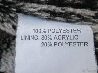 Kabát / kožich z umělé kožešiny, vel. M/L, délka 102 cm - 11