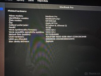 MacBook Pro 16” M1 Pro (2021) s příslušenstvím - 11