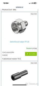Prodám nepouž.anténní konektory,redukce,spojky,přechodky F-I - 11