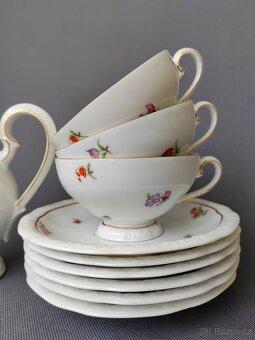 Nádherný porcelánový čajový set Bohemia Porcelán Bianca - 11