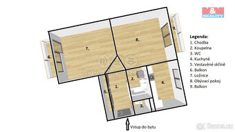 Prodej bytu 2+1, 53 m², Praha, ul. Elišky Přemyslovny - 11