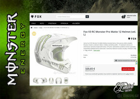 Fox V3 Ricky Carmichael Monster Pro Matte 12 Helmet (vel. L) - 11