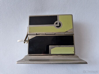 Starý dávkovač zásobník na cigarety geometrické Art Deco - 11
