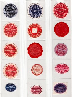 PRAHA - velká sbírka starých papírových pečetí - 151 ks - 11